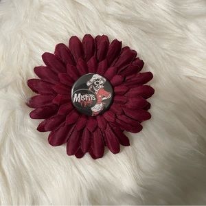 ✨Misfits Burgundy Daisy Punk PinUp Rockabilly Hair Flower